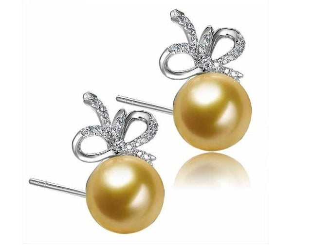 Francis South Sea Pearl and Diamond Earrings