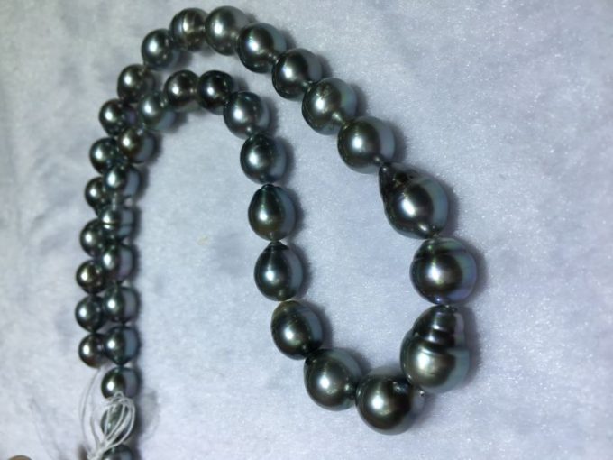 9-11 mm Baroque Tahitian Multicolor Pearl Necklace