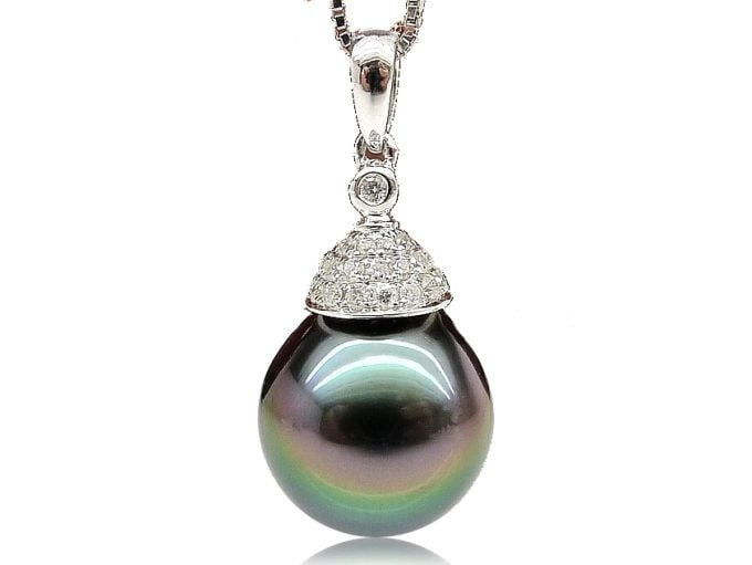 Symphony Tahitian Pearl and Diamond Pendant