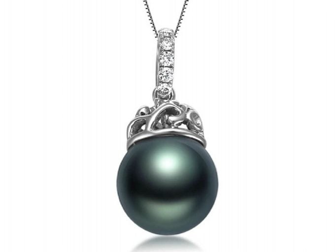 Gabriel Tahitian Pearl and Diamond Pendants