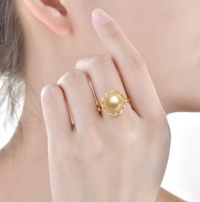 South Sea Pearl and Diamond Nora Ring