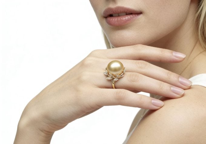 South Sea Pearl and Diamond Arielle Ring