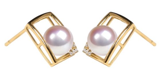 Quinn Akoya Pearl & Diamond Earrings