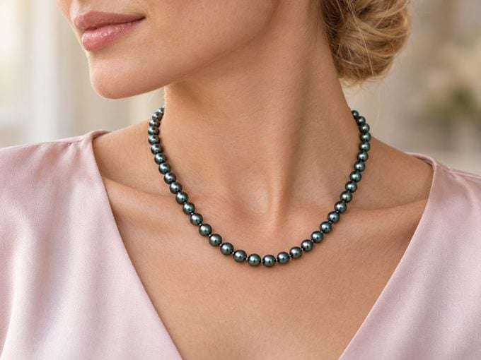 6-6.5 mm Peacock Akoya Pearl Necklace
