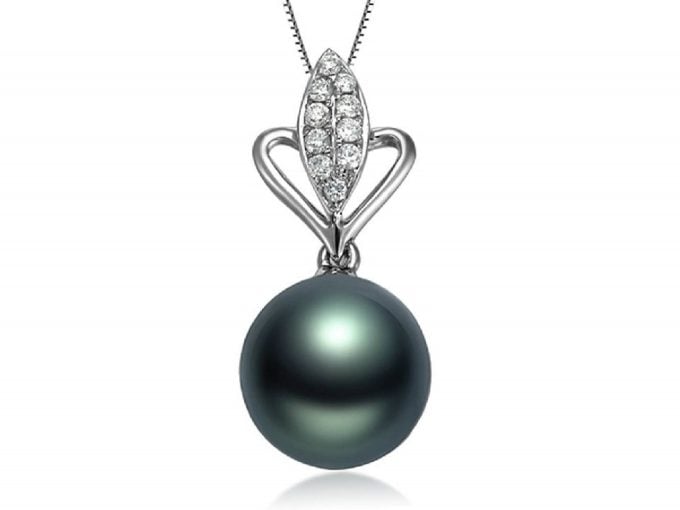 Bartley Tahitian Pearl and Diamond Pendant