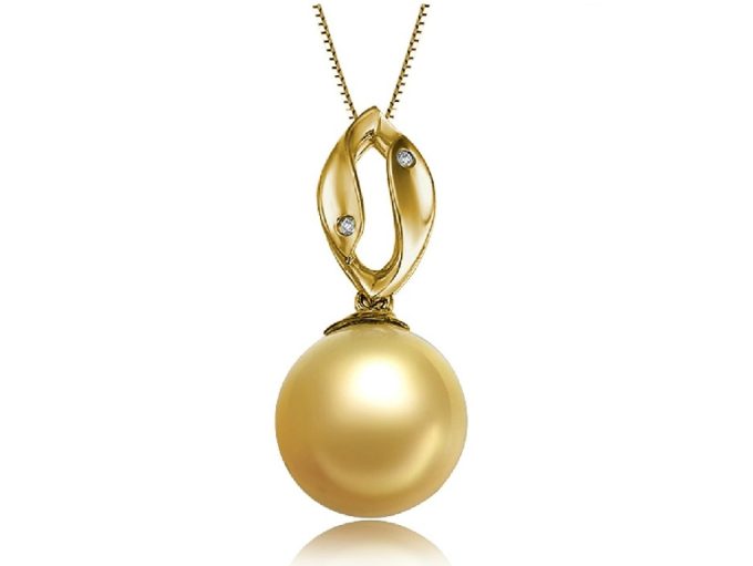 Cedric South Sea Pearl and Diamond Pendants
