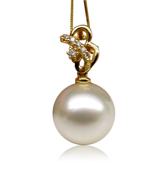 Joan Japanese Akoya Pearl and Diamond Pendant