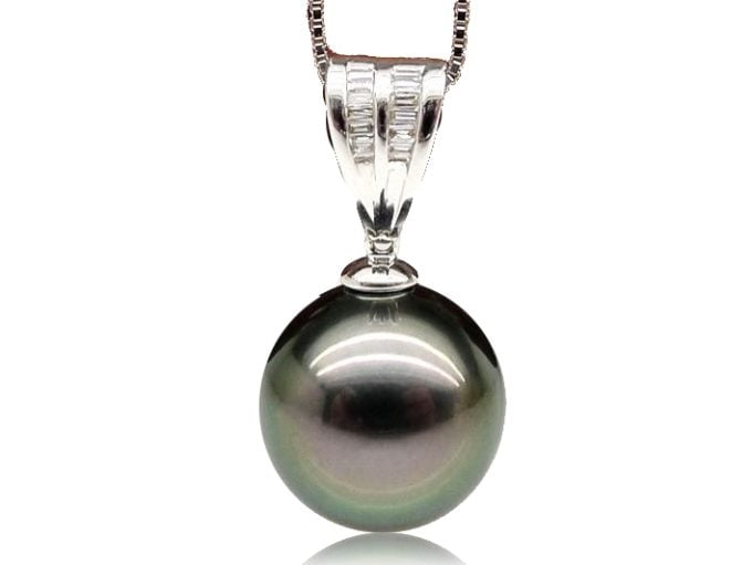Zoey Tahitian Pearl and Diamond Pendant