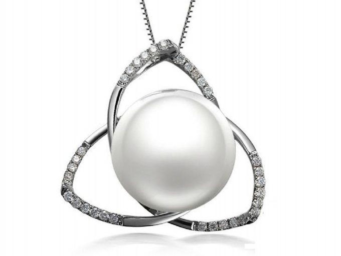 Gustave Akoya Pearl and Diamond Pendants