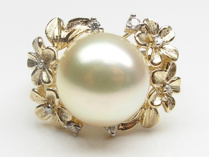 Solar Collection South Sea Pearl & Diamond Ring