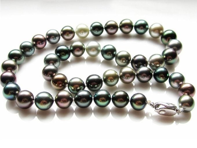 9-12 mm Multicolor Tahitian Pearl Necklace AAA