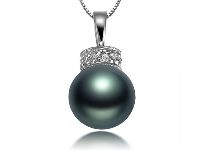 Alston Tahitian Pearl and Diamond Pendant