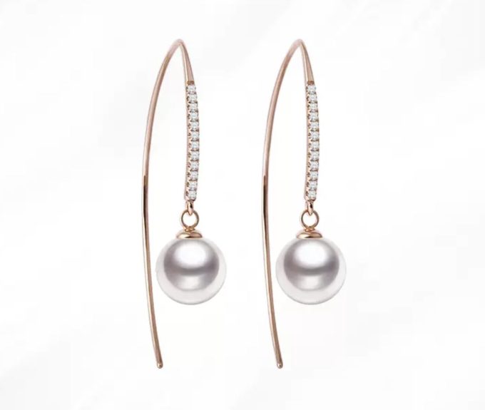 Angie South Sea Pearl and Diamond Earrings