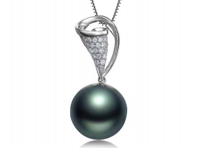 Everley Tahitian Pearl and Diamond Pendant