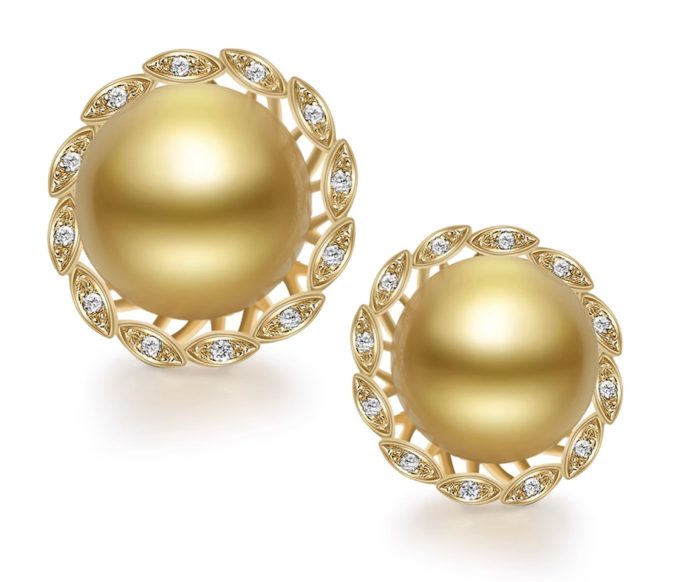 South Sea Pearl and Diamond Kahlani Earrings
