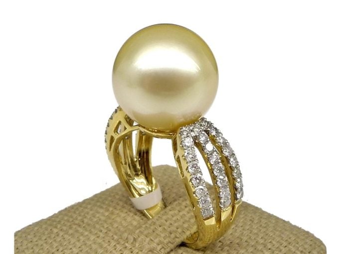 Carole South Sea Pearl and Diamond Ring