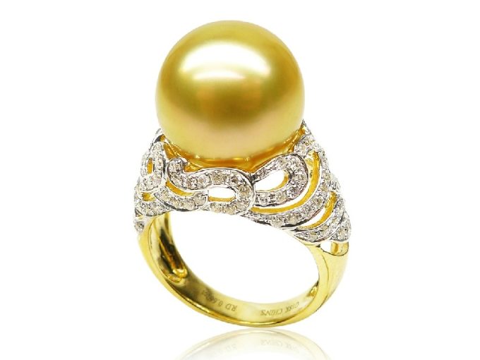 Capucine South Sea Pearl and Diamond Ring