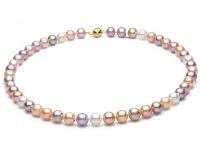 8-9 mm Multicolor Freshwater Pearl Necklace