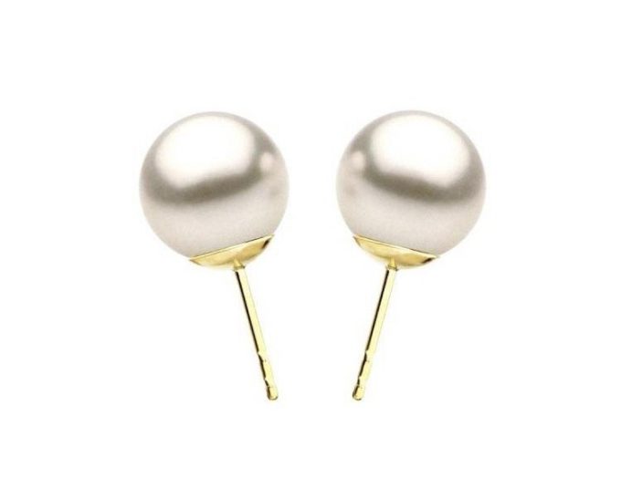 White South Sea Pearl Stud Earrings