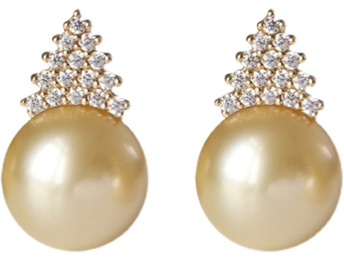 South Sea Pearl and Diamond Inaya Earring