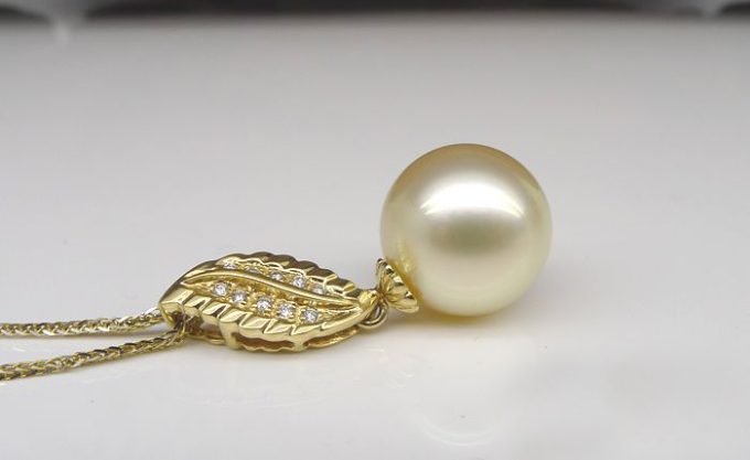 Ida South Sea Pearl and Diamond Pendant