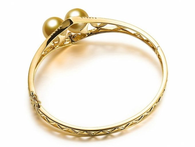 12 mm South Sea Diamond Pearl Mckinley Bangle Bracelet