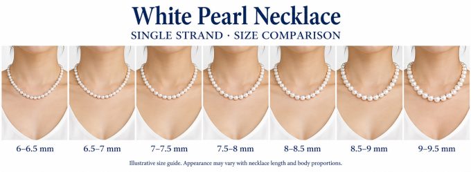 5.5-6 mm White Cultured Akoya Pearl Necklace AAA Quality