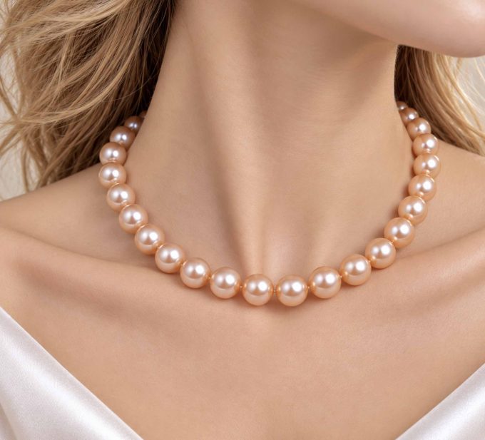 Collection Quality 9-10 mm Pink Pearl Necklace