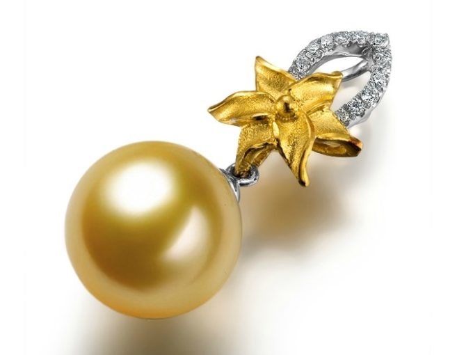 Leocadie South Sea Pearl and Diamond Pendant