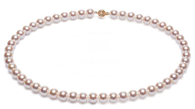 5.5-6 mm White Cultured Akoya Pearl Necklace AAA Quality