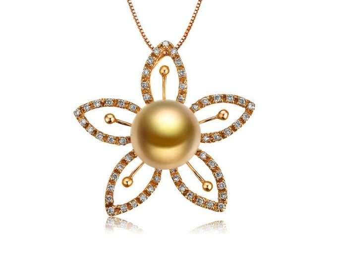 Crepin South Sea Pearl and Diamond Pendant