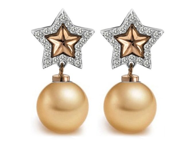 Marsh South Sea Pearl and Diamond Earrings