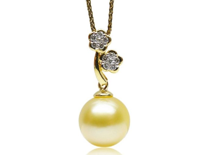 Miloud South Sea Pearl and Diamond Pendant