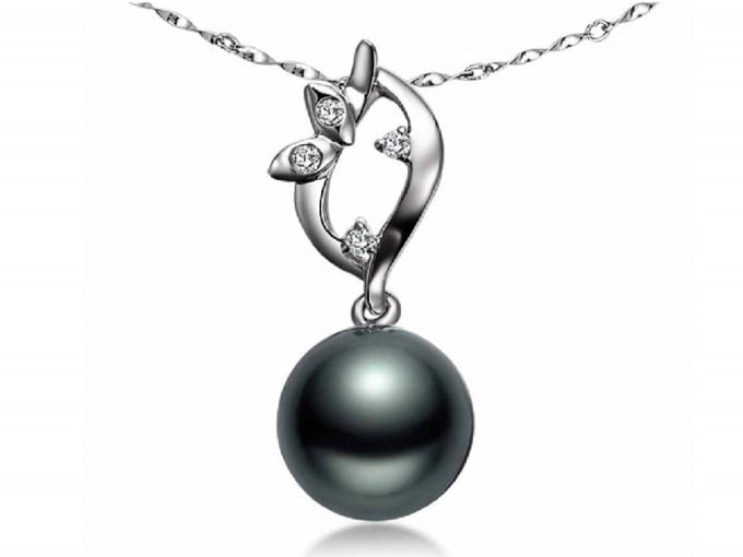 Geoffrey Tahitian Pearl and Diamond Pendant