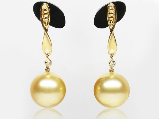 Miracle South Sea Pearl and Diamond Earrings