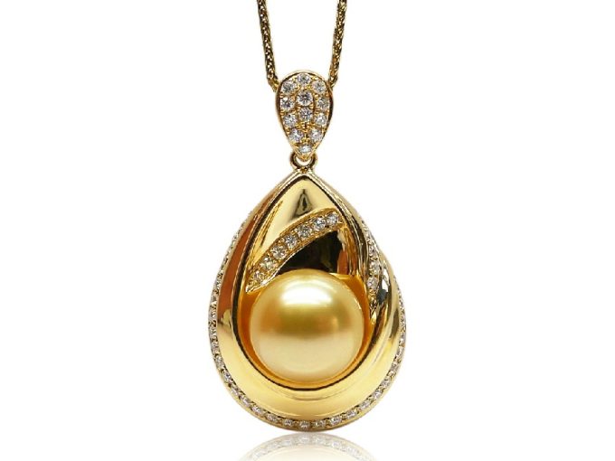Nastasia South Sea Pearl and Diamond Pendant