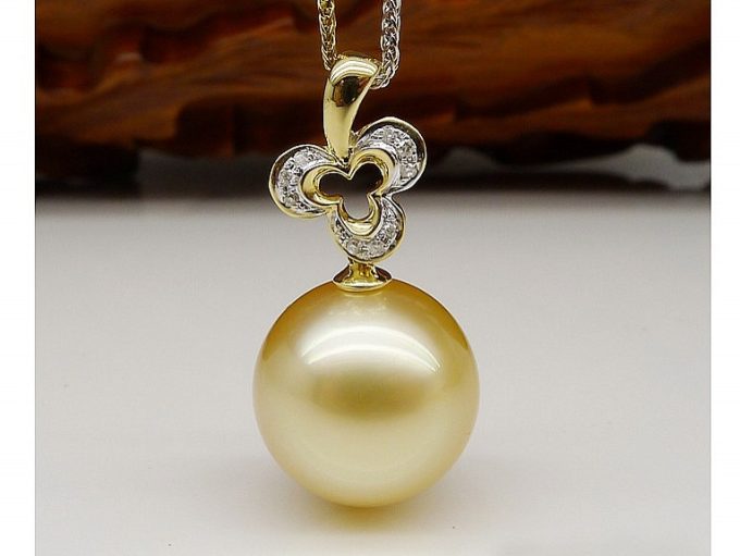 Cora South Sea Pearl and Diamond Pendant