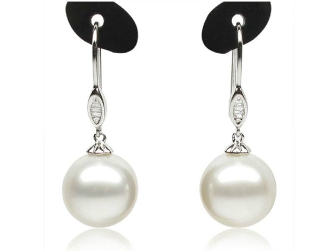 Tatiana South Sea Pearl and Diamond Earrings
