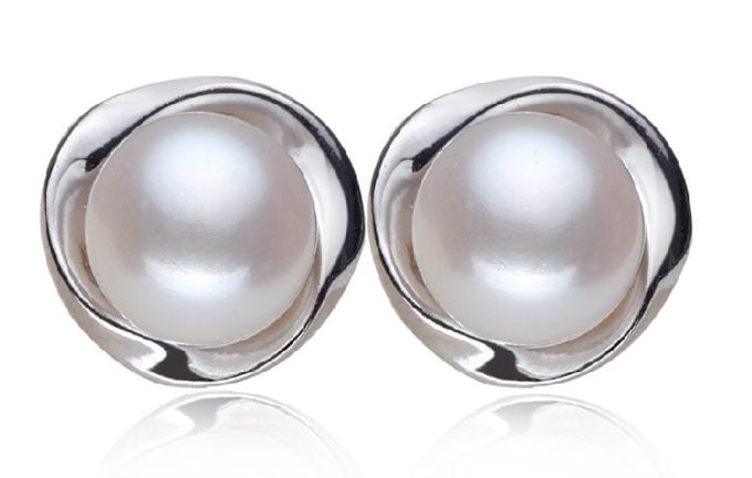Freshwater Pearl Stud Natasha Earrings 14K or 18K Gold