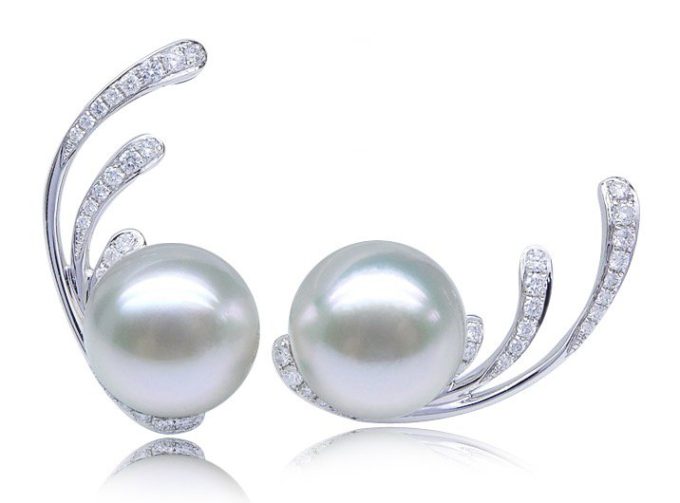 South Sea Pearl and Diamond Aubrielle Earrings
