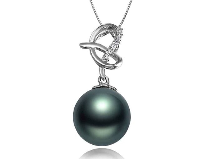 Dylan Tahitian Pearl and Diamond Pendant