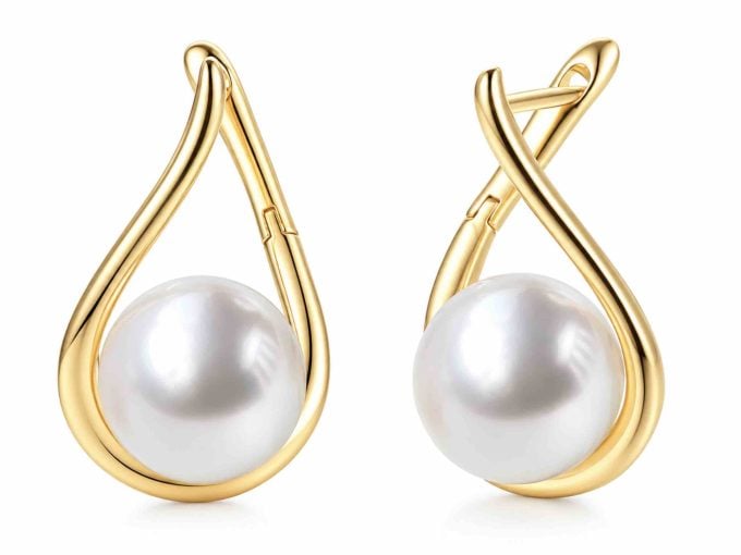 14K/18K Gold South Sea Pearl Luna Earrings