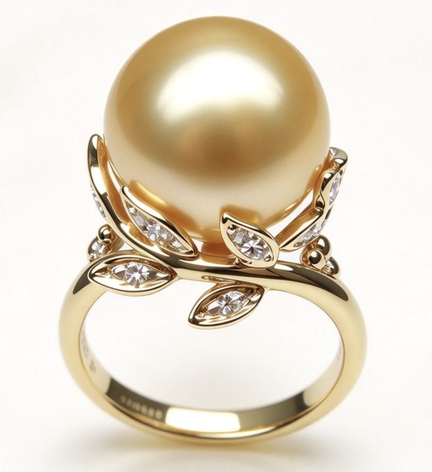 South Sea Pearl and Diamond Arielle Ring
