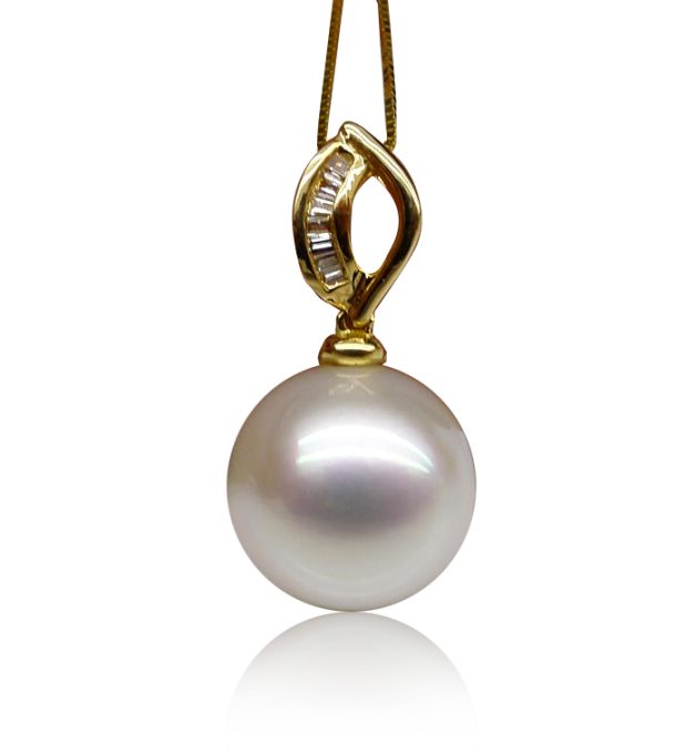 Janet Japanese Akoya Pearl and Diamond Pendant