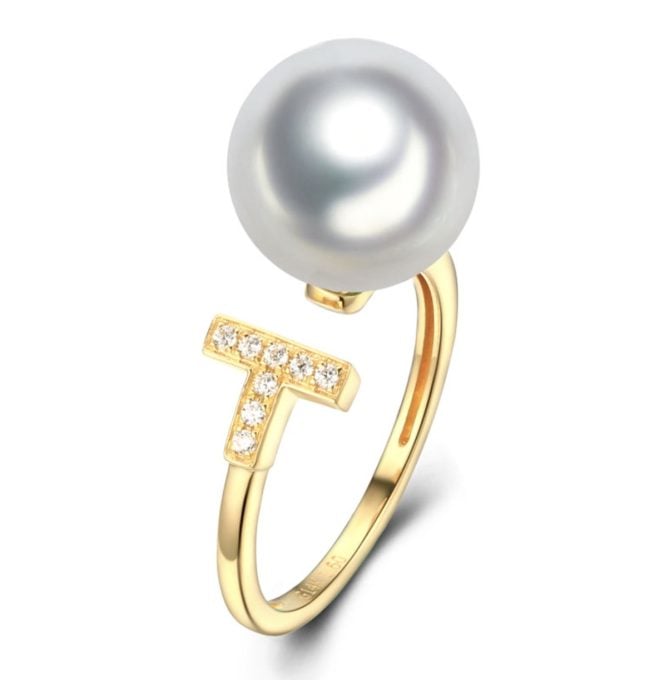 South Sea Pearl and Diamond Ryleigh Ring