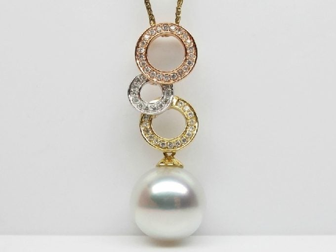 Polly South Sea Pearl and Diamond Pendant