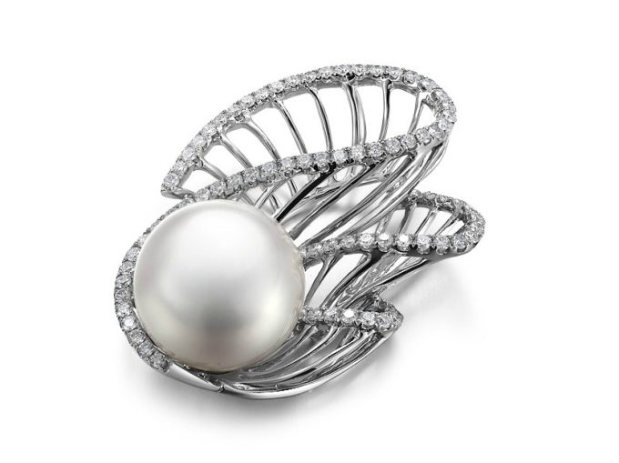 Jesse Akoya Pearl and Diamond Pendant