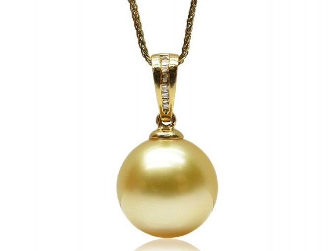 Lena South Sea Pearl and Diamond Pendant