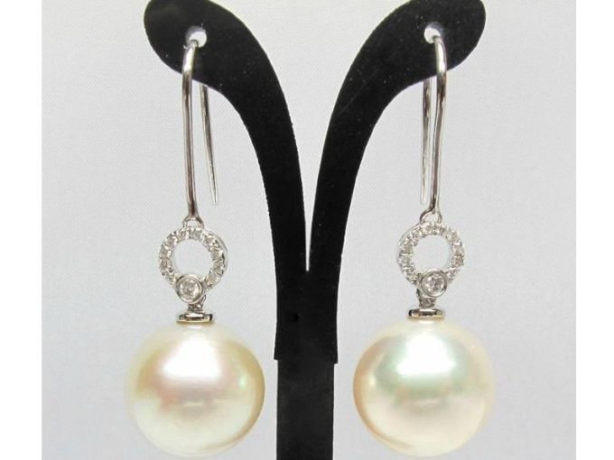 Fanny South Sea Pearl and Diamond Earrings