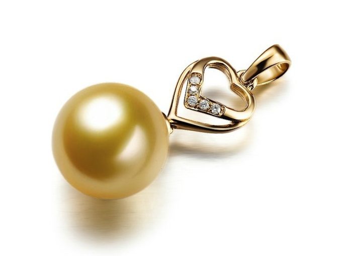 Levi South Sea Pearl and Diamond Pendant